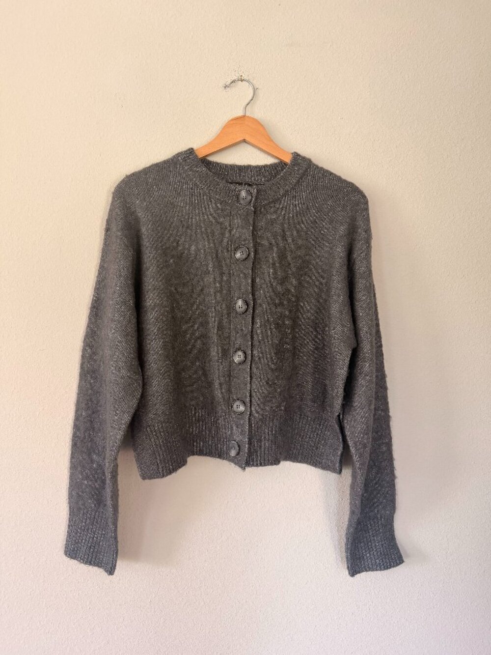 Christian Lacroix Dark Gray Cropped Cardigan - Sz L